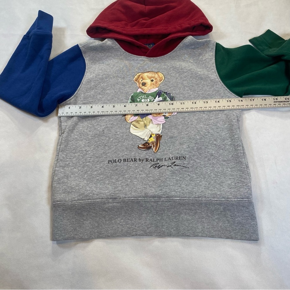 Polo Ralph Lauren Bear Color-Blocked Fleece Hoodie .Size S (8) - Picture 4 of 9